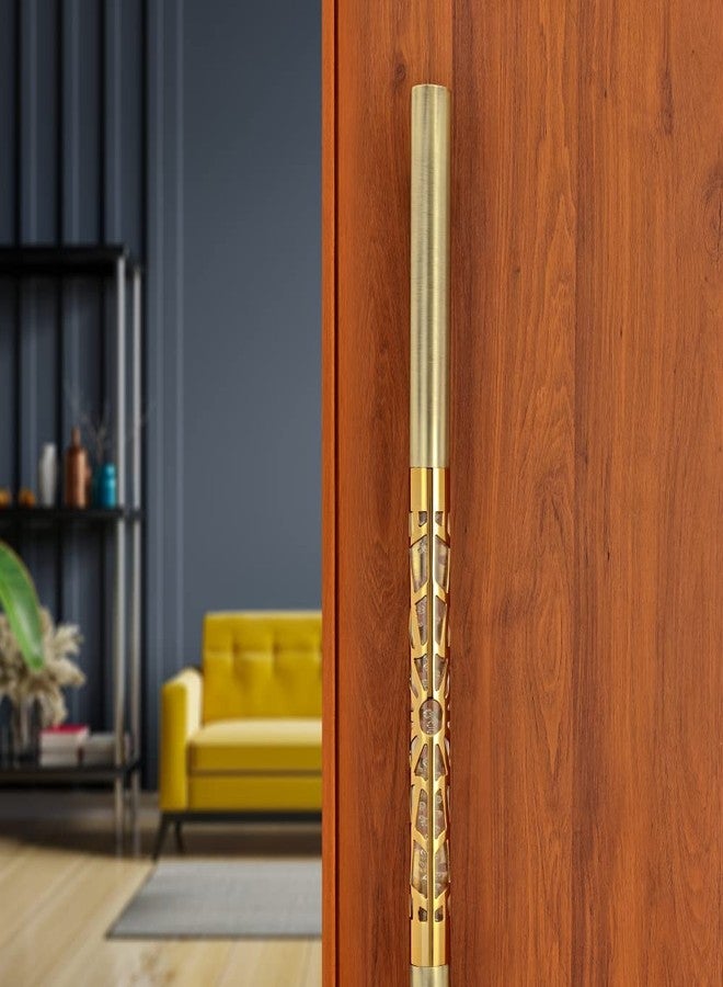 LAPO مقبض باب رئيسي من الفولاذ المقاوم للصدأ من لابو أورا، مقاس 36 بوصة، مقبض باب زجاجي، مقبض سحب ودفع لجميع الأبواب (مقاس الفتحة إلى الفتحة 900 مم - عبوة من قطعة واحدة) تشطيب عتيق | ضمان 3 سنوات - Image 5